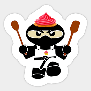 Cupcake Ninja Sticker